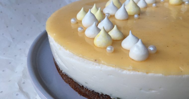 Cheesecake med lime og hyldeblomst – glutenfri
