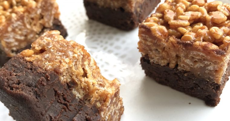 Choko knas – glutenfri brownie med knasende karamel top